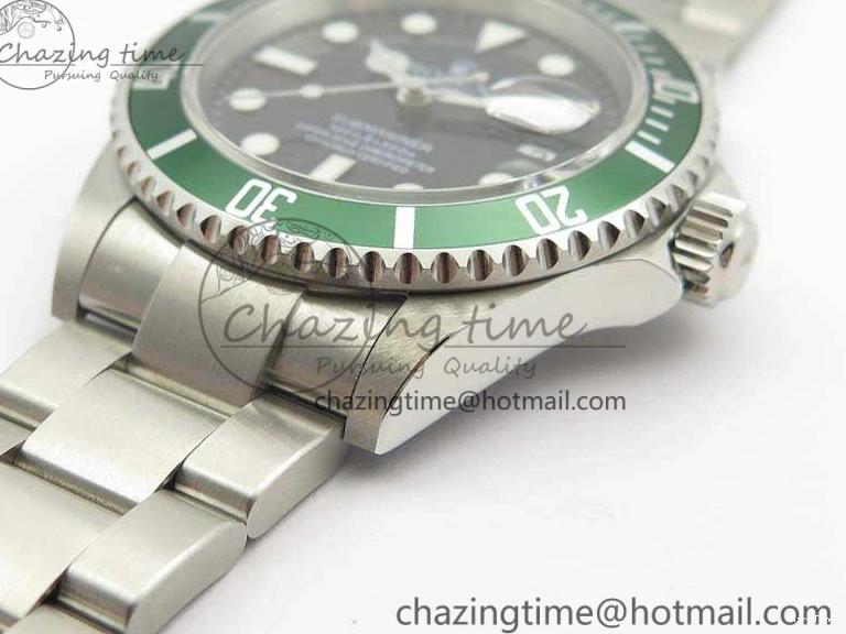 MiroTime 0106 Submariner 16610 LV Green No Rehaut Engraving JF 1:1 Best Edition On SS Bracelet SH ZeroBulk 3543
